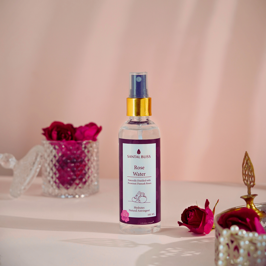 Santal Bliss™ Rose Water: Pure, Handcrafted, Copper- Distilled and Clinically Tested